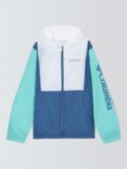 Columbia Kids' Lily Basin Water Resistant Hooded Windbreaker Jacket, Blue Aqua