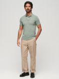 Superdry Jersey Polo Shirt, Sage