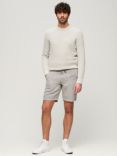 Superdry Drawstring Linen Shorts, Optic/Grey
