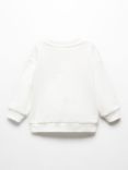 Mango Baby Snoopy Bow Detail Sweatshirt, Natural White