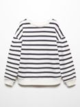Mango Kids' Stripes Sweatshirt, Navy