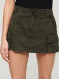 Superdry Utility Parachute Skirt, Olive Night Green