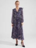 Hobbs Rosana Midi Dress, Navy/Multi