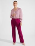 Hobbs Petite Nola Trousers, Bramble Purple