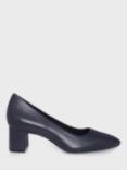 Hobbs Clemmi Leather Court Shoes, Navy