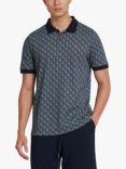 Farah Heydon Geometric Print Short Sleeve Polo Shirt, Multi