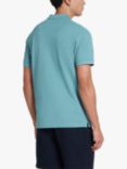 Farah Blanes Organic Cotton Short Sleeve Polo Shirt, Brook Blue