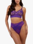 Playful Promises Eddie Crossover Thong, Electric Purple