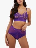 Playful Promises Eddie Crossover High Waist Briefs, Electric Purple