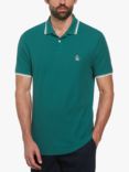 Original Penguin Short Sleeve Tipped Pique Polo Shirt, Antique Green