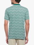 Original Penguin 1/4 Zip All-Over Geo Print Polo Shirt, Green