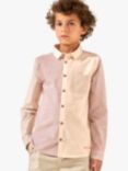 Angel & Rocket Kids' Chase Stripe Panelled Shirt, Pink