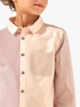 Angel & Rocket Kids' Chase Stripe Panelled Shirt, Pink