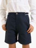 Angel & Rocket Kids' Bernard Smart Textured Shorts, Navy
