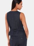 Whistles Joanna Denim Waistcoat, Dark Denim