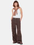 Whistles Lorna Cargo Trousers, Chocolate
