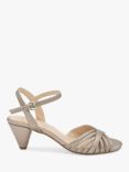 Paradox London Maylea Cone Mid Heel Sandals, Pewter