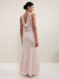 Phase Eight Collection 8 Lexi Cowl Back Embellished Maxi Dress, Pale Pink
