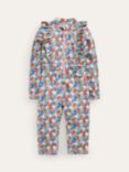 Mini Boden Kids' Floral Print Sun Safe Surf Suit, Nautical