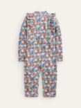 Mini Boden Kids' Floral Print Sun Safe Surf Suit, Nautical, Nautical