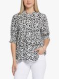 NYDJ Pleated Short Sleeved Blouse. Gato