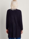 Monsoon Lenny Longline Cardigan, Navy