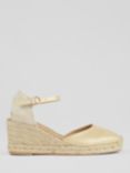 L.K.Bennett Marissa Leather Espadrilles, Gold