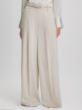 Reiss Isla Wide Leg Trousers, Champagne