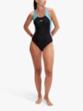Speedo Hyper Placement Muscleback Swimsuit, Black