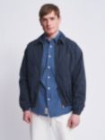 Aubin Stow Cotton Twill Harrington Jacket, Navy