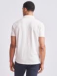 Aubin Claxby Slub Cotton Polo Shirt, White