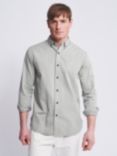 Aubin Hessle Garment Dyed Cotton Shirt, Washed Khaki