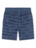 Timberland Baby Fancy Terry Towel Jacquard Logo Bermuda Shorts, Blue/Multi