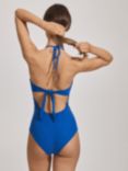 Reiss Gia Halterneck Swimsuit, Cobalt Blue