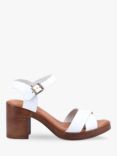 Hush Puppies Georgia Leather Buckle Sandal, White