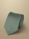 Charles Tyrwhitt Spot Silk Stain Resistant Tie, Light Green