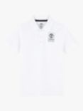 Timberland Kids' Logo Short Sleeve Polo Shirt, White