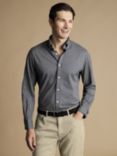 Charles Tyrwhitt Four-Way Stretch Jersey Shirt, Flint Grey