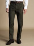 Charles Tyrwhitt Smart Texture Classic Fit Trousers, Olive Green