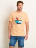 Brakeburn Island Cotton T-Shirt, Orange/Multi