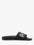 Roxy Kids' Slippy II Logo Sliders, Black