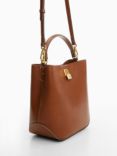 Mango Miguel Mini Shopper Bag, Medium Brown