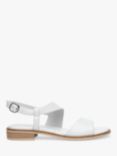 NeroGiardini Low Block Heel Leather Sandals, White