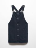 Mango Kids' Valen Pinafore Dress, Navy