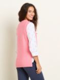 Brakeburn Dip Hem Knitted Vest, Pink