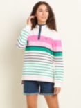 Brakeburn Stripe Quarter Zip Neck Jumper, Multi