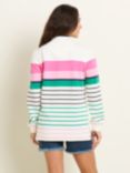 Brakeburn Stripe Quarter Zip Neck Jumper, Multi