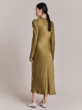 Ghost Frankie Cowl Neck Maxi Dress, Olive