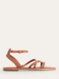 Boden Everyday Strappy Leather Flat Sandals, Tan