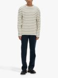 SELECTED HOMME Everyday Long Sleeve Jumper, Egret/Multi